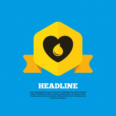 Kan bağışı, tıbbi simgesi.