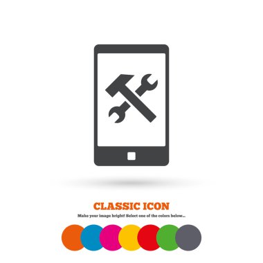 Smartphone, repair, service icon