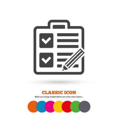 Denetim listesi, denetim listesi simgesini.