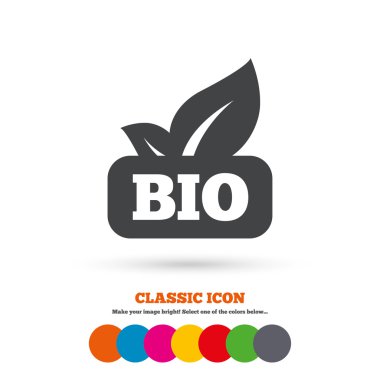Bio ürün, yaprak simgesi