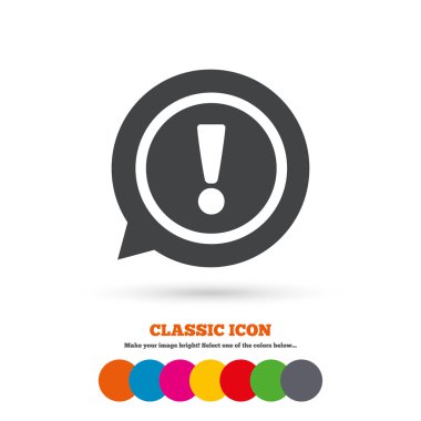 Exclamation mark, Attention icon.