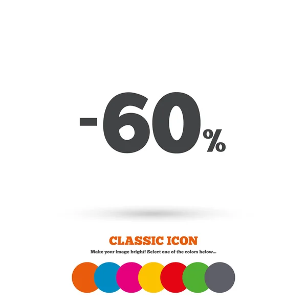 60 % sleva, prodej ikonu. — Stockový vektor