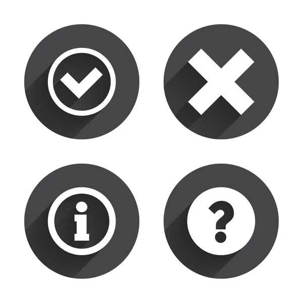 Information, Question, FAQ icons. — Stok Vektör