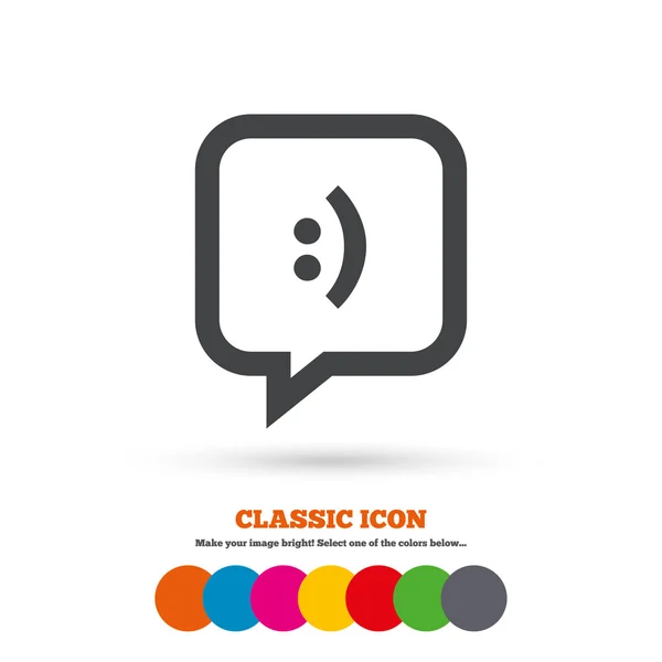 Chat, speech bubble sign icon. — Διανυσματικό Αρχείο