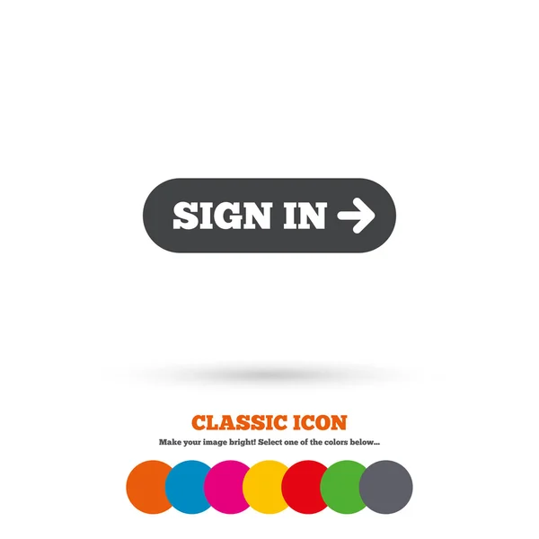 Sign in, Login icon — 图库矢量图片