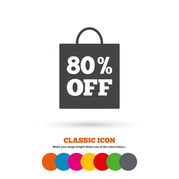 80 percent, sale icon — Stockový vektor