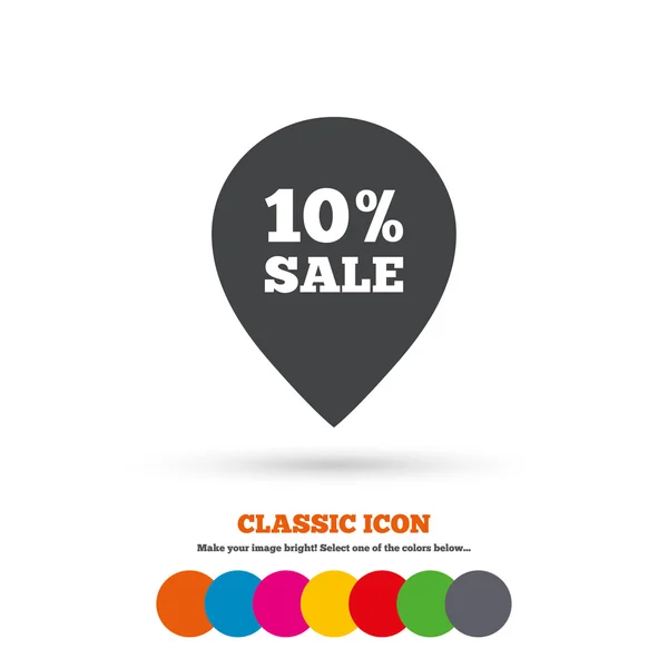10 percent discount, sale icon — 图库矢量图片