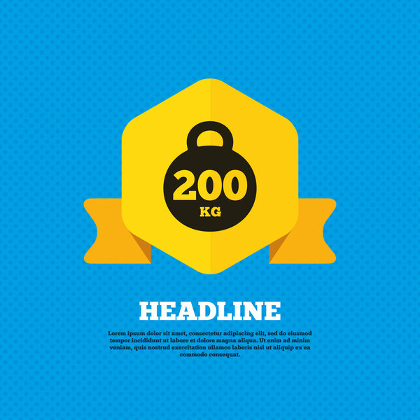 Вес, 200 кг, иконка "Спорт"
