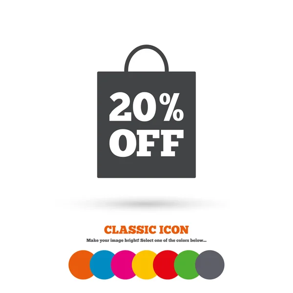 20 percent, sale, tag icon — Stock Vector