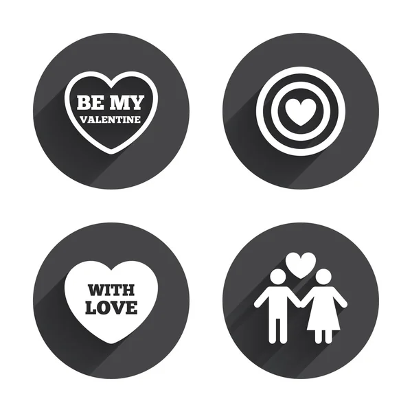 Valentine day, love icons. — Stock Vector