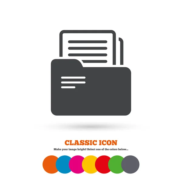 Document folder, Accounting binder icon. — Stock vektor