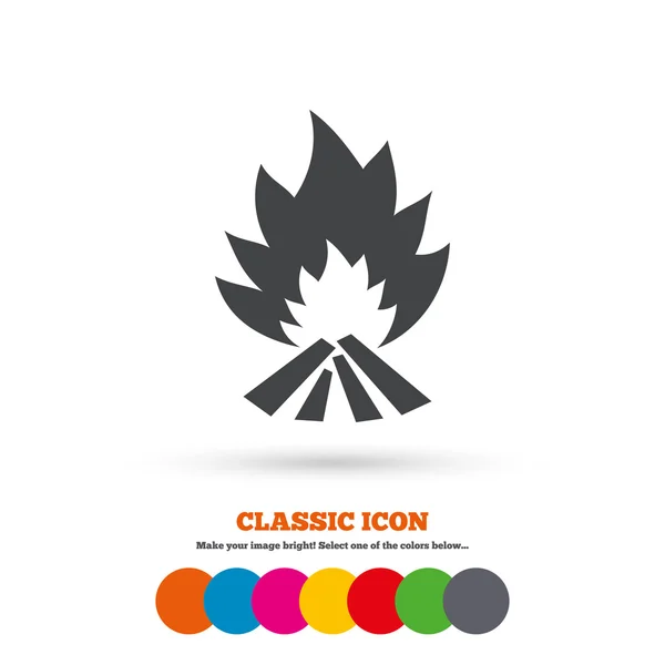 Fire, flame sign icon.  . — Stock Vector