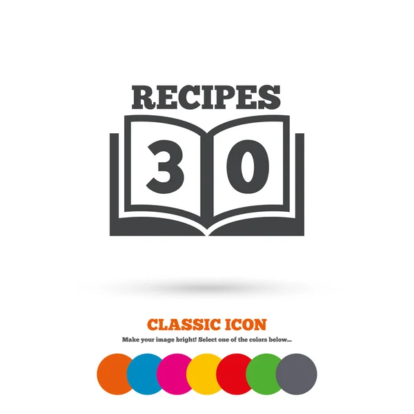 Cookbook, cooking,  recipes icon — Stockový vektor