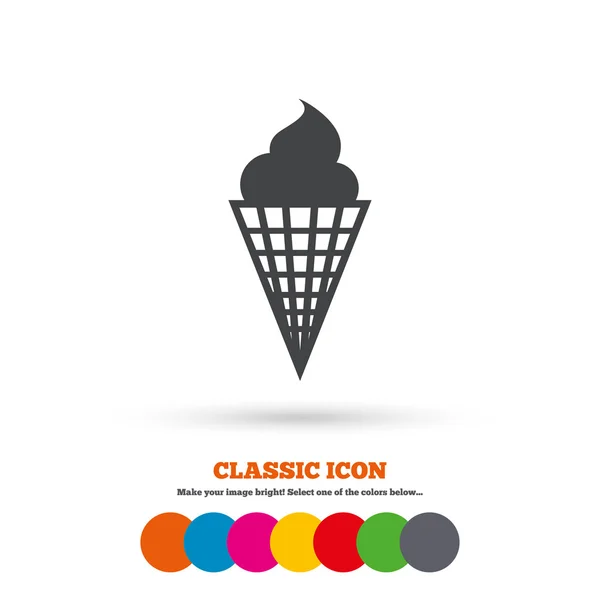 Ice Cream icon. Sweet symbol. — Stock Vector