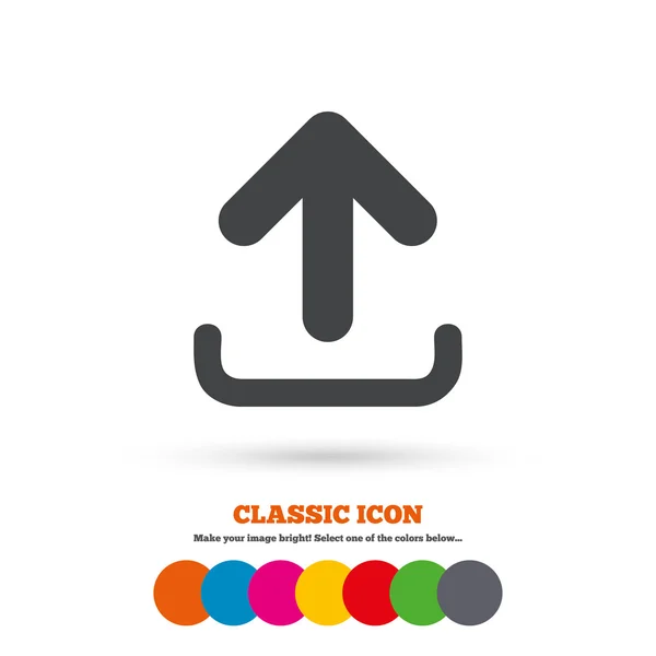 Upload sign icon. Upload button. — Stock Vector