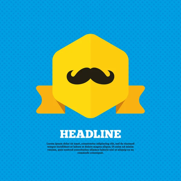 Moustache hipster, icône de style — Image vectorielle