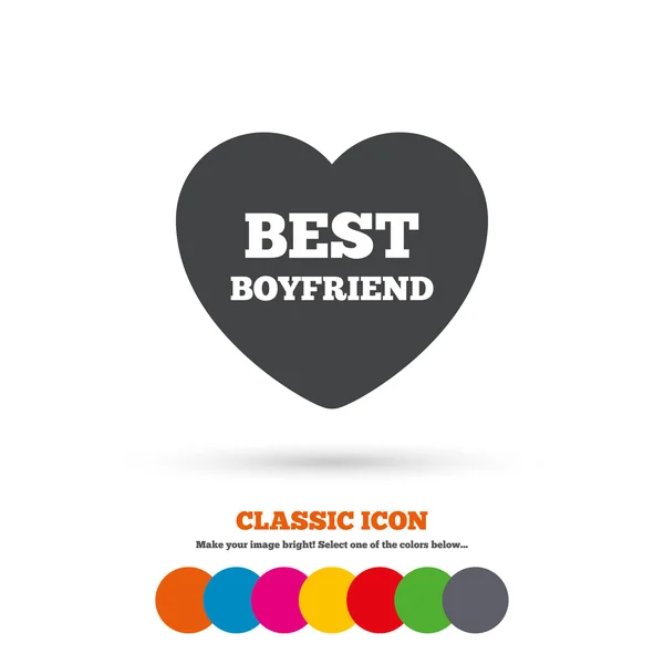 Beste vriend, award, hart pictogram — Stockvector