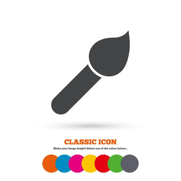 Paint brush icon. Artist symbol. — Stock Vector