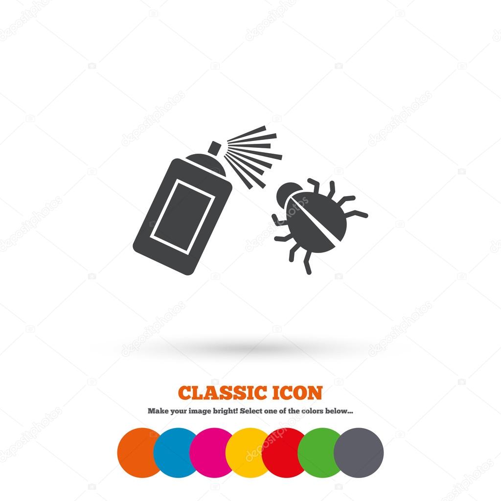 Bug disinfection, fumigation icon