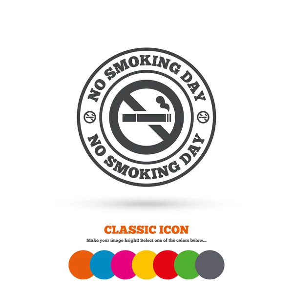 Día de no fumar icono — Archivo Imágenes Vectoriales