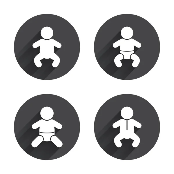 Baby infant sign icons — Stock Vector