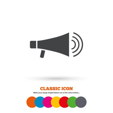 megafon işareti simgesi.