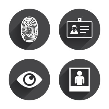 kimlik kimlik kartı rozet simgeler.