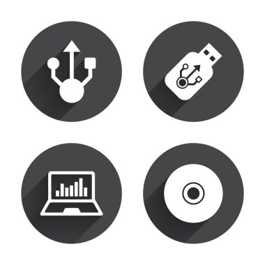 USB flash sürücü simgeleri.