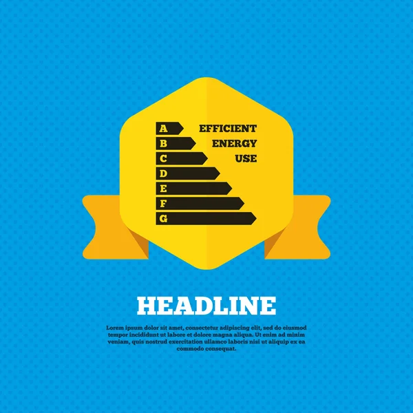 Energie-efficiëntie pictogram. — Stockvector