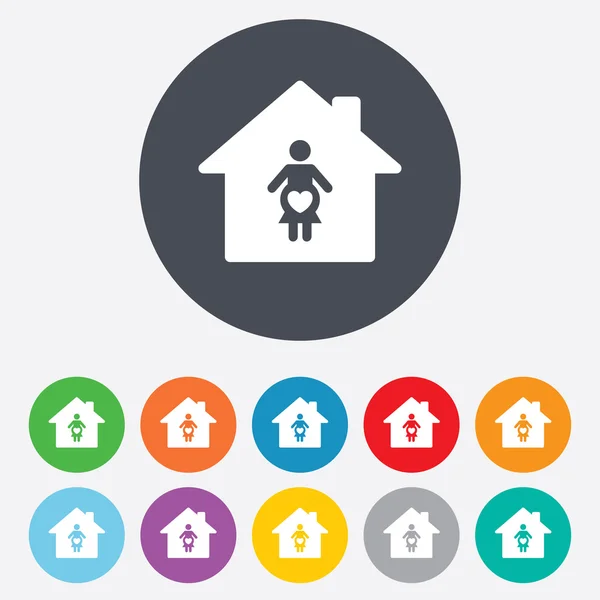 Maternity hospital. Pregnant icons — ストックベクタ