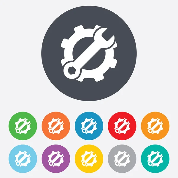 Service icons. Wrench key — Διανυσματικό Αρχείο