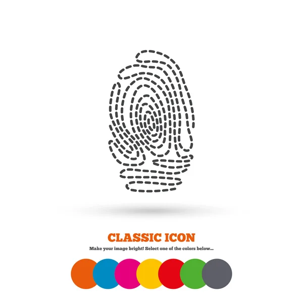 Fingerprint sign icon. — Stock Vector