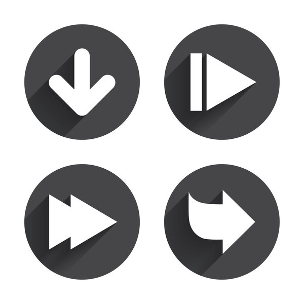 Arrow icons. Next navigation signs