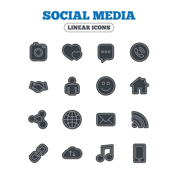 Iconos de redes sociales. — Vector de stock