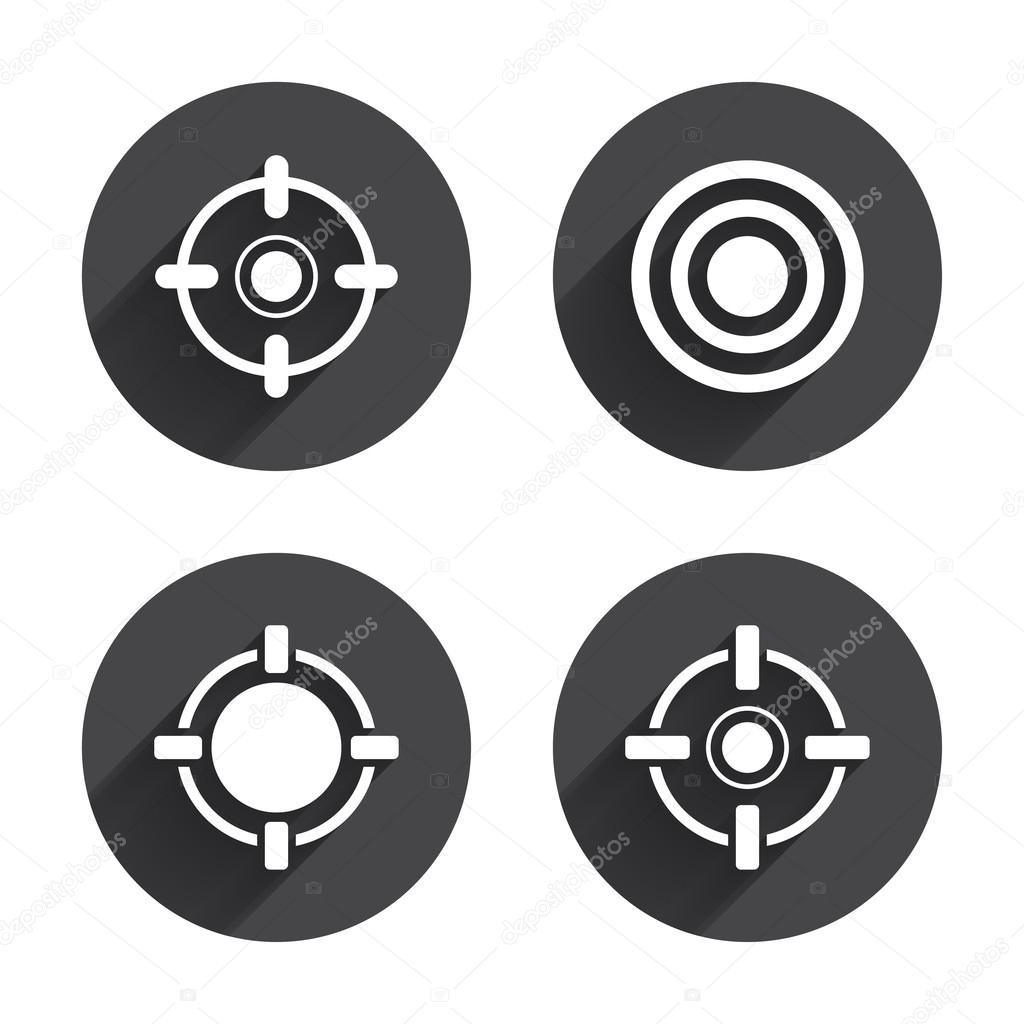 Crosshair icons. Target aim signs