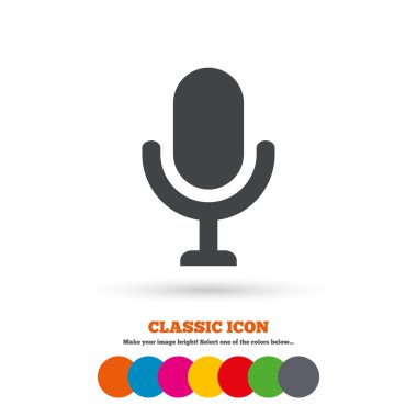 Mikrofon simgesi. Hoparlör simgesi.