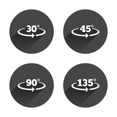 Açısal derece simgeleri.