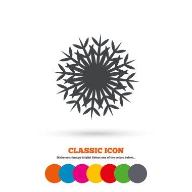 Kar tanesi sanatsal işareti simgesi.