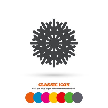 Kar tanesi sanatsal işareti simgesi.