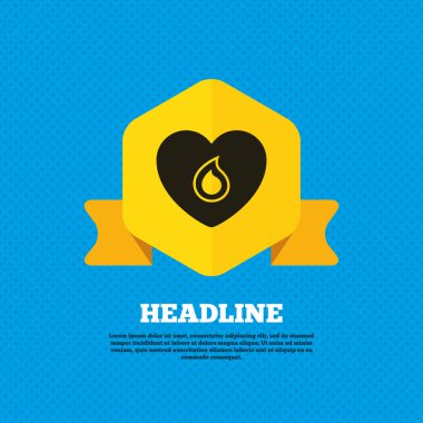 Kan bağışı işareti simgesi.