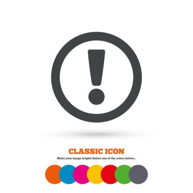 dikkat işareti simgesi.