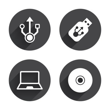 USB flash sürücü simgeleri.