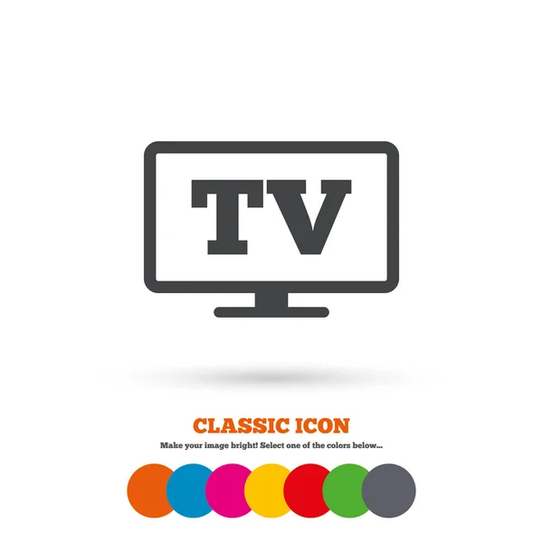 Widescreen TV sign icon. — Stock Vector