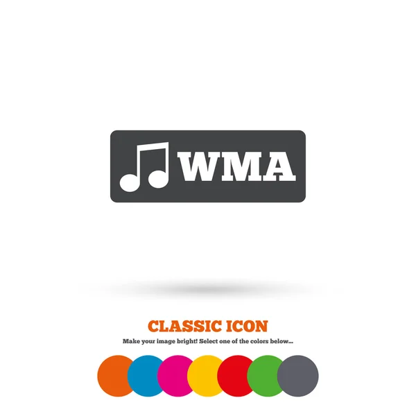 Señal de formato de música Wma — Archivo Imágenes Vectoriales