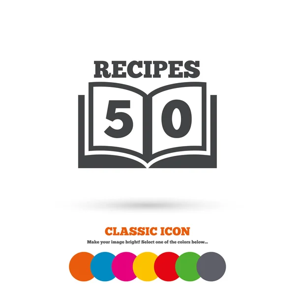 Icono de signo Cookbook . — Vector de stock