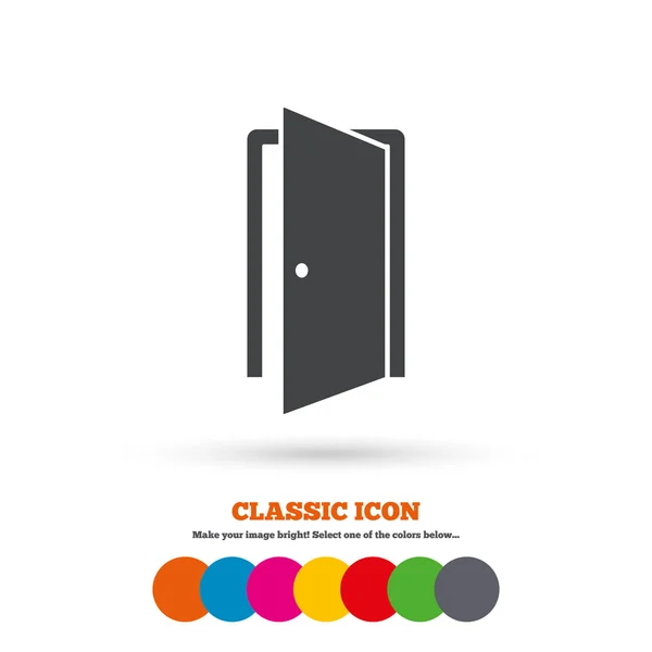 Signo de la puerta icono. — Vector de stock