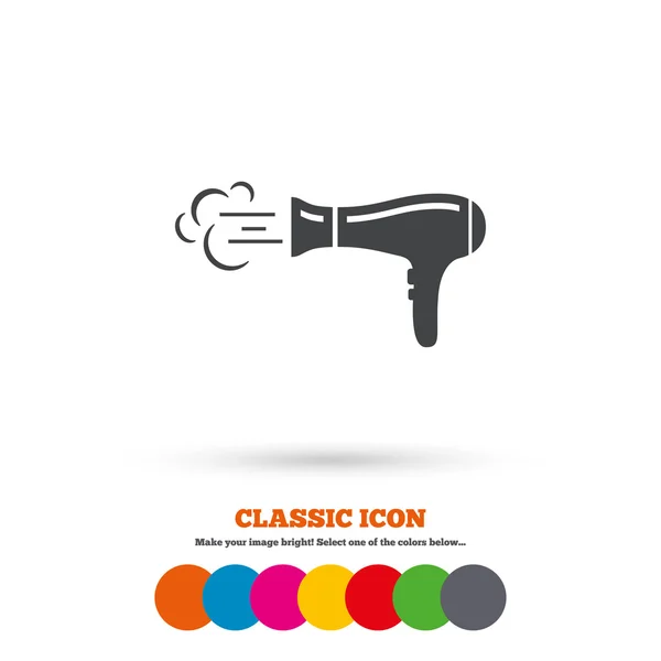 Hairdryer sign icon. — Stock Vector