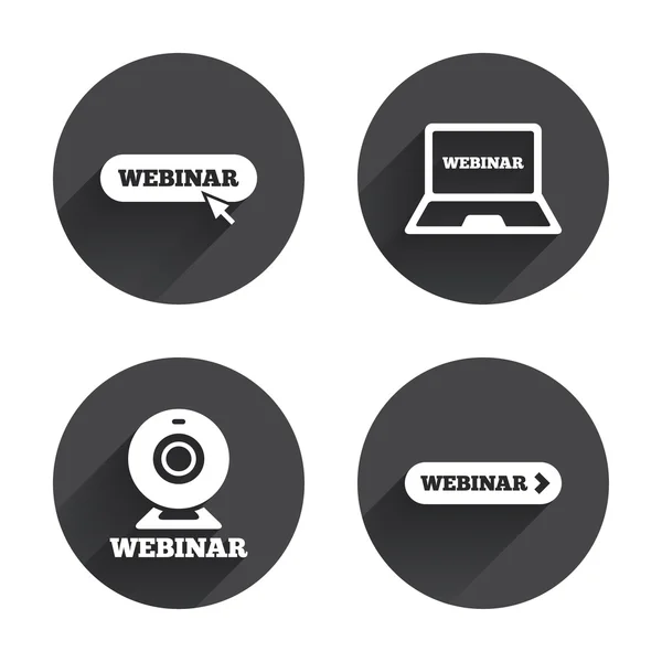 Webinar icons. Web — Stock Vector