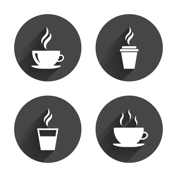 Koffie beker pictogrammen — Stockvector