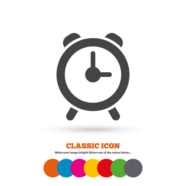 Alarm clock sign icon. — Stock Vector